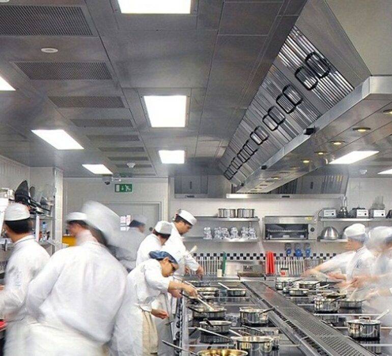 Panel lights for commercial and warehouse settings, offering uniform illumination.